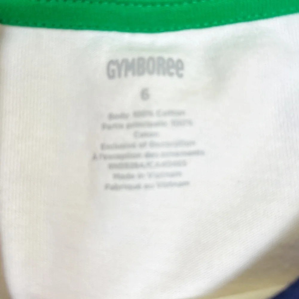 Lot of 2 Gymboree Boys 6 Embroidered Raglan Shirts Long Sleeve Pilot Dog Bear